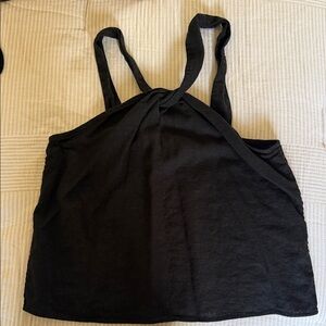 Banana Republic Black Knotted Halter Tank